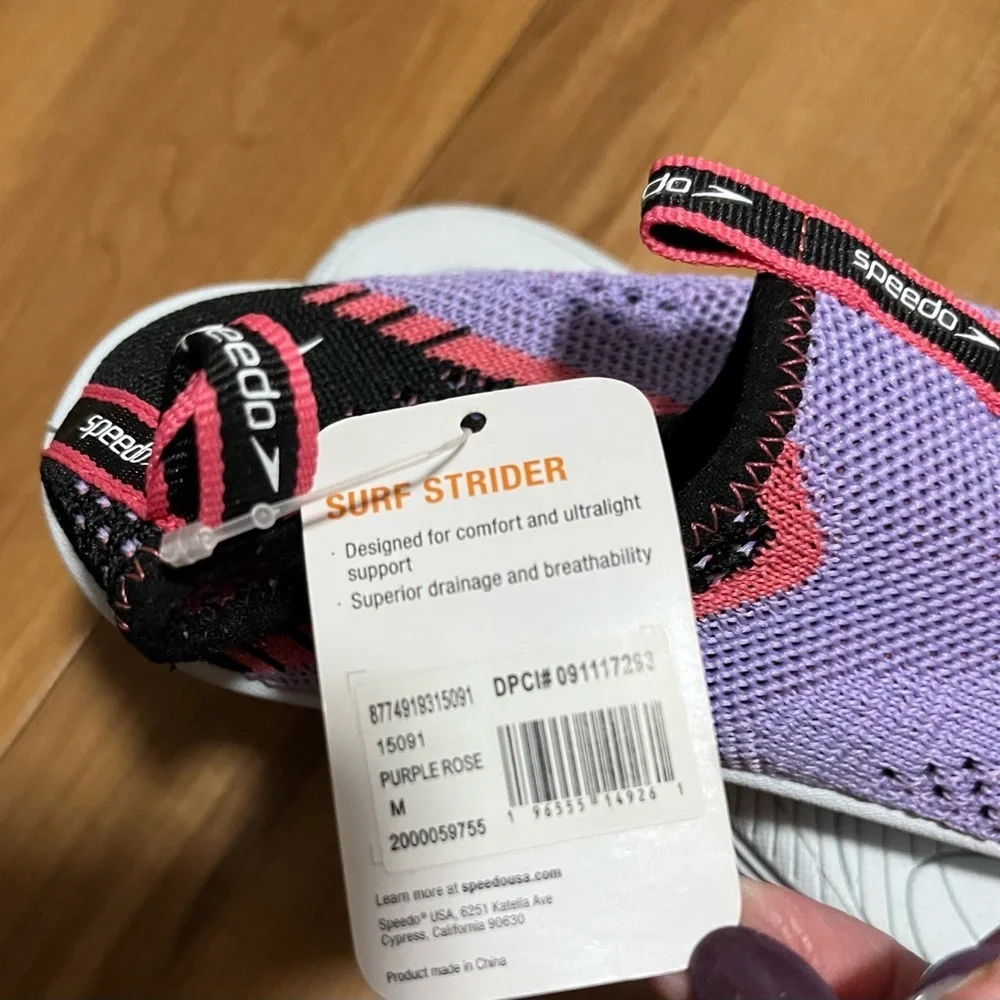 Speedo Surf Strider Water Shoes Girls Purple M 2-3 NWT